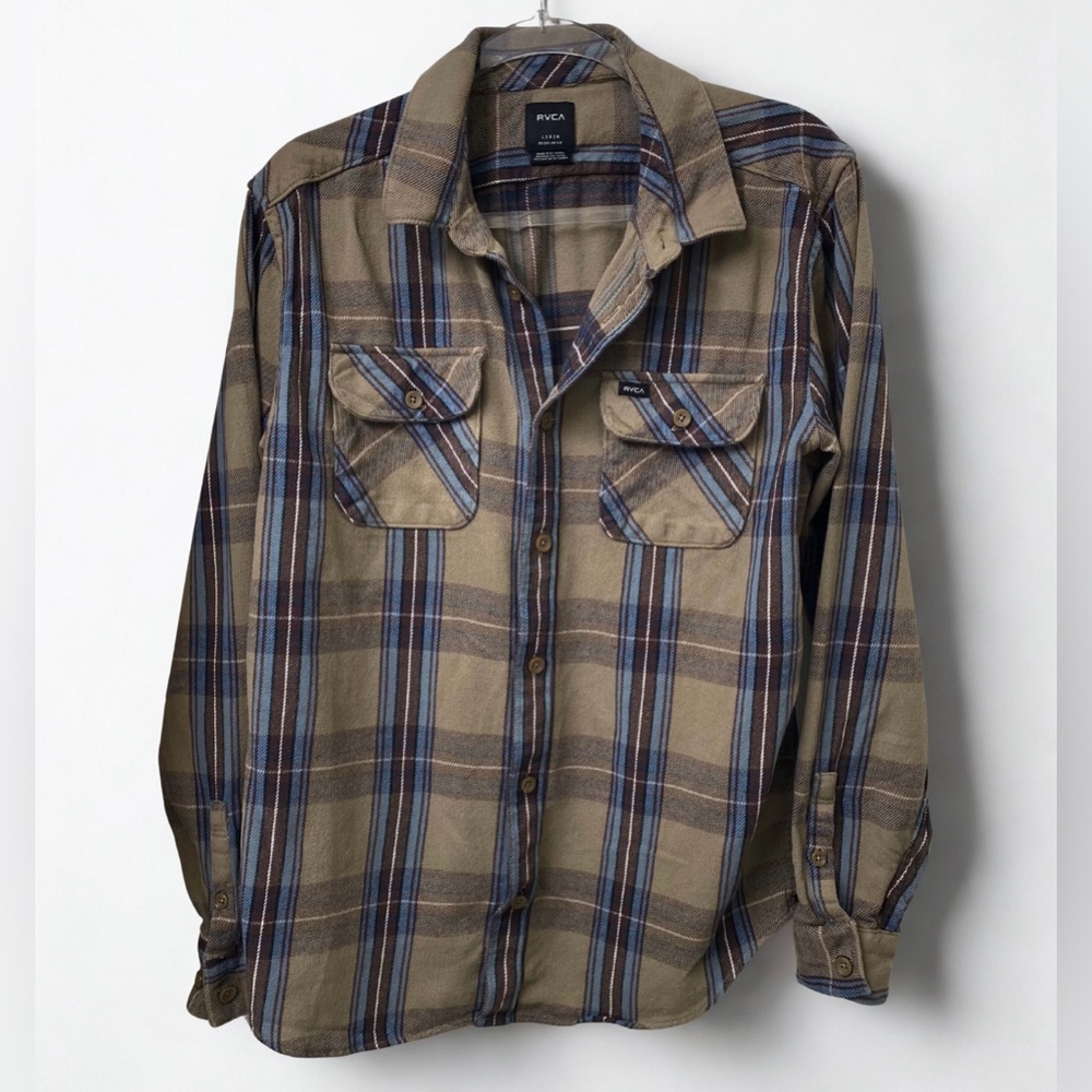 Men's button down flannel RVCA Regular Fit Size Large